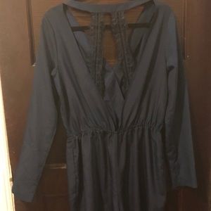 Long sleeved shorts romper